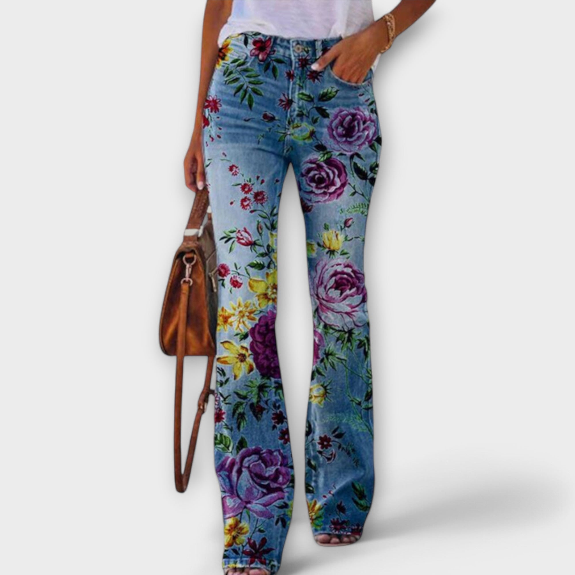 pants with flowers