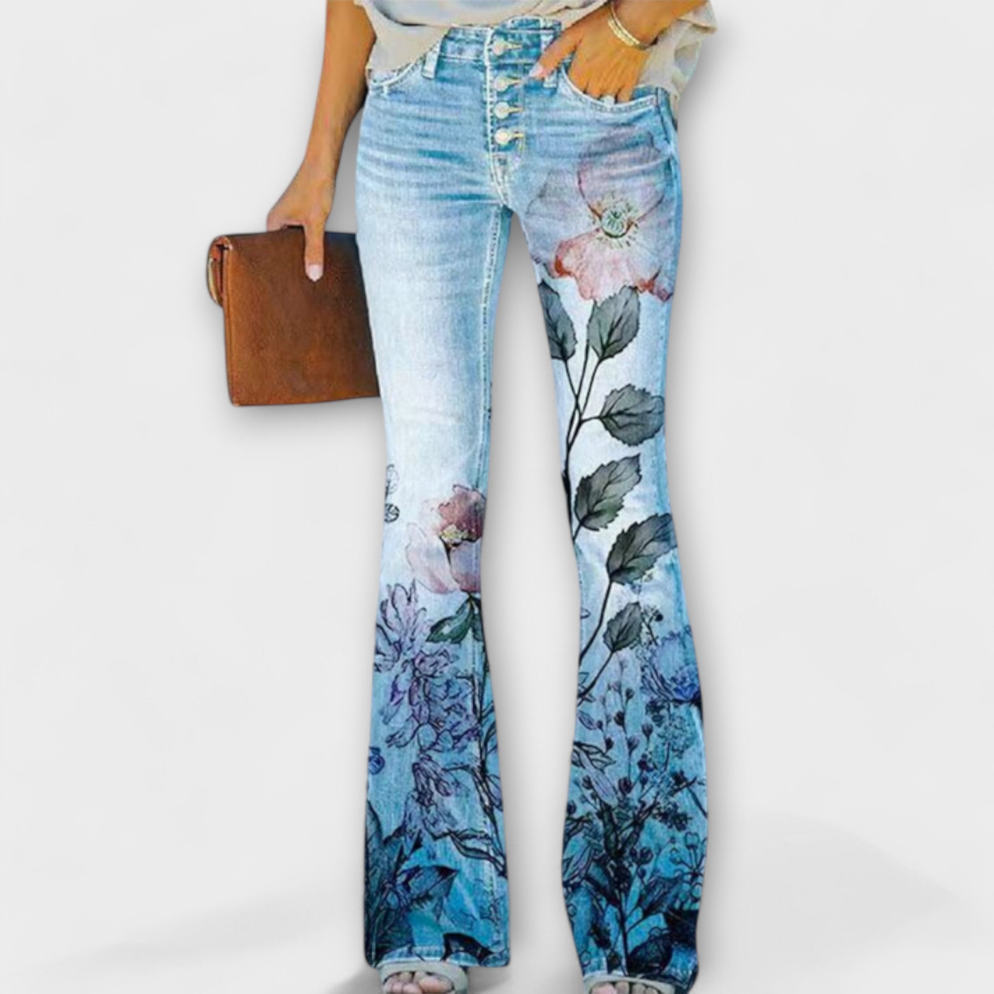 pants with flowers