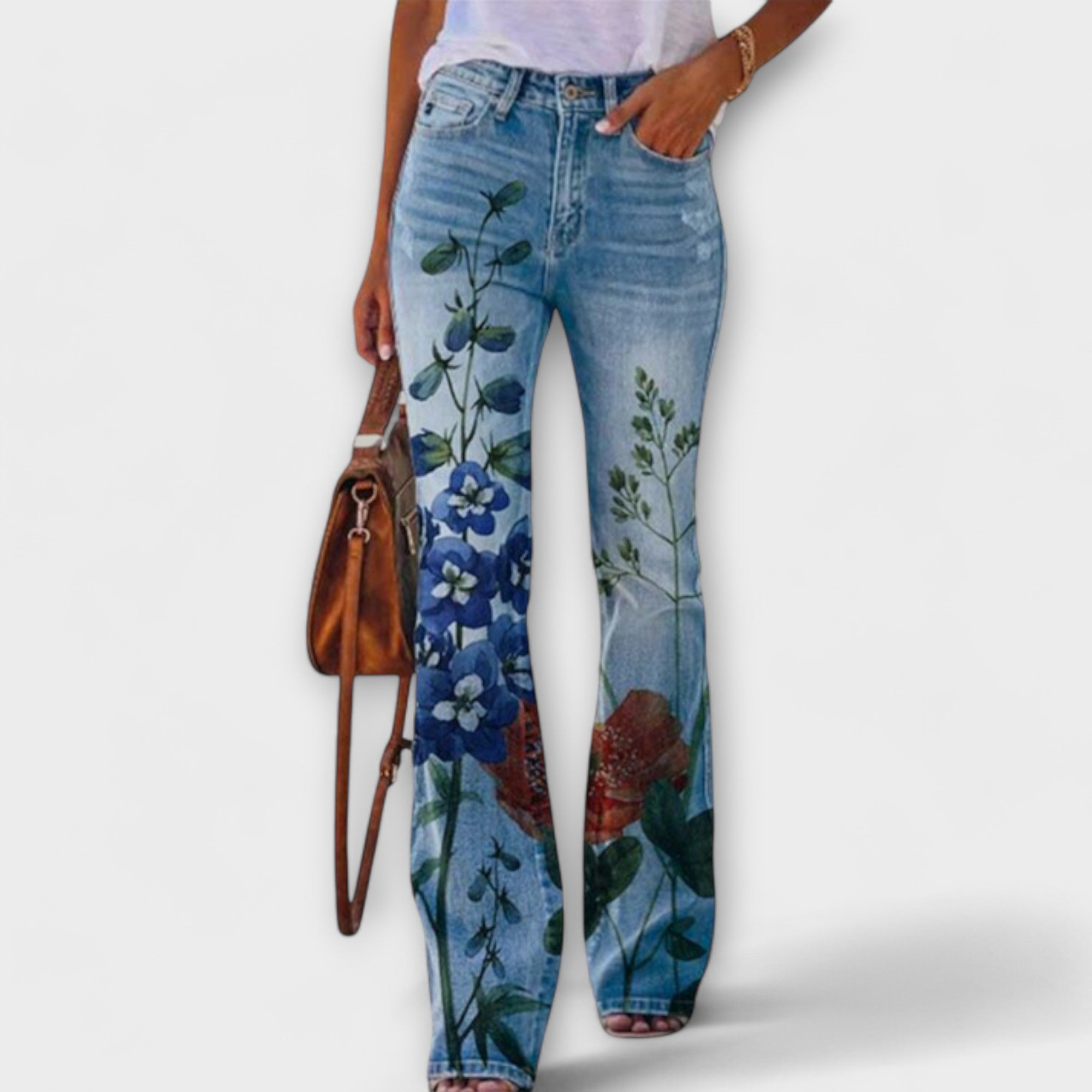 pants with flowers
