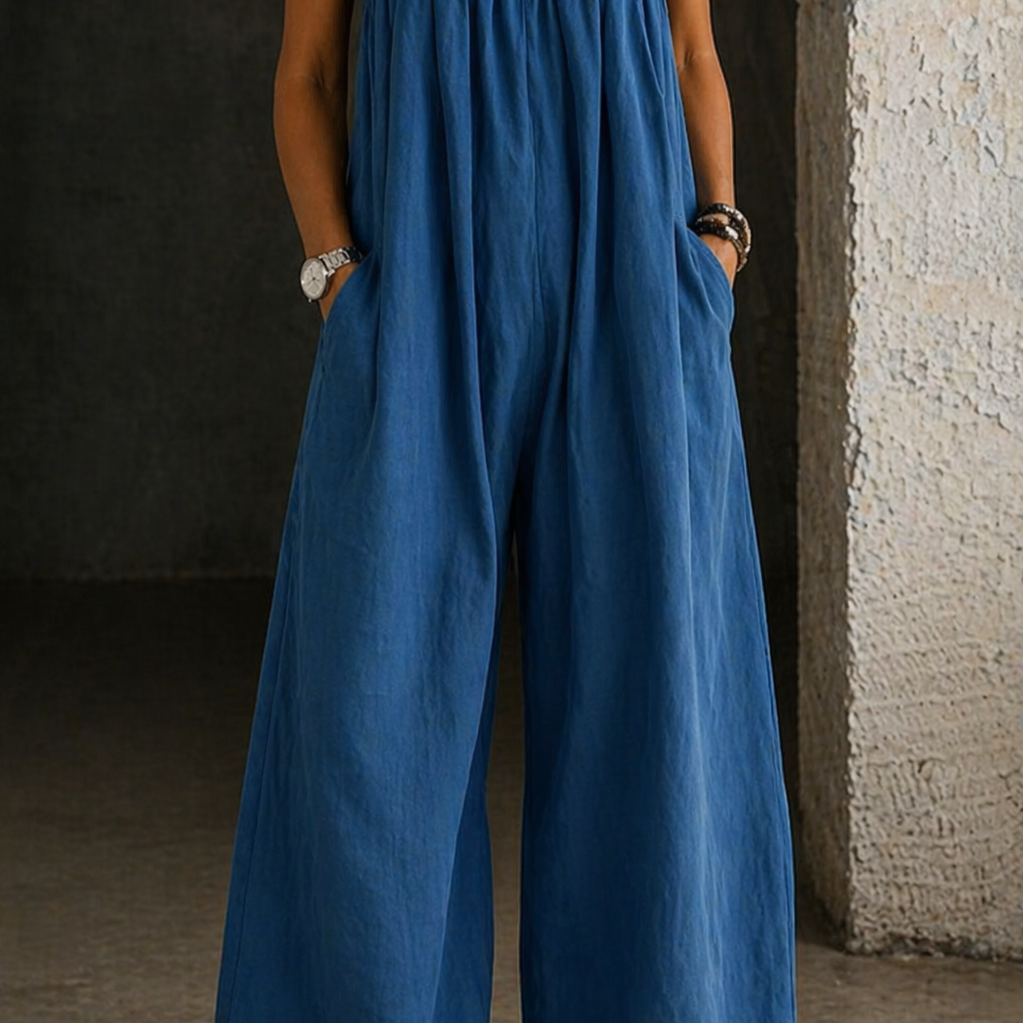 Addison - Denim Wide-Leg Jumpsuit