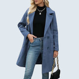 RENÉE - Casual Mid Length Button Open Front Coat
