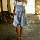 Violet - Floral Denim Jumpsuit