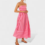 Dahlia - Long Striped Dress