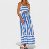 Dahlia - Long Striped Dress