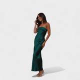 Ava - Sleeveless Satin Dress