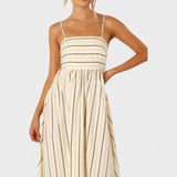 Dahlia - Long Striped Dress