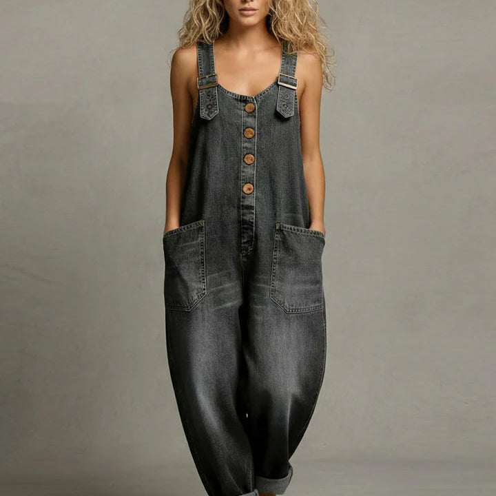 Mackenzie - Stylish Denim Jumpsuit With Pockets