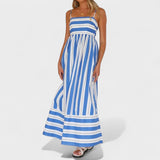 Dahlia - Long Striped Dress