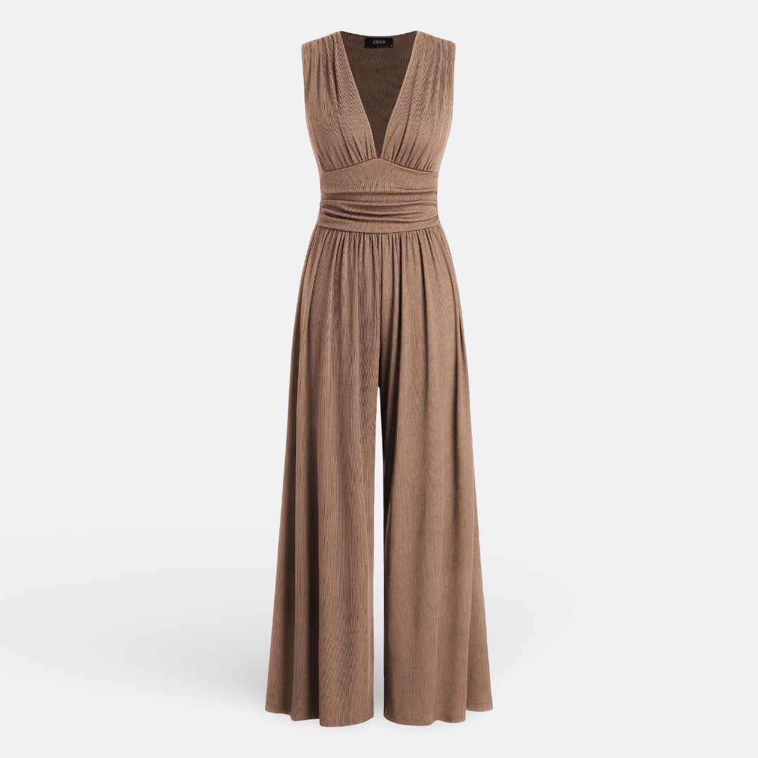Adèle - Chic Sleeveless Jumpsuit with Wide Legs