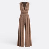 Adèle - Chic Sleeveless Jumpsuit with Wide Legs