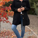 Dahlia - Classic Button-Down Oversized Coat
