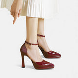 Amy Leather Heels