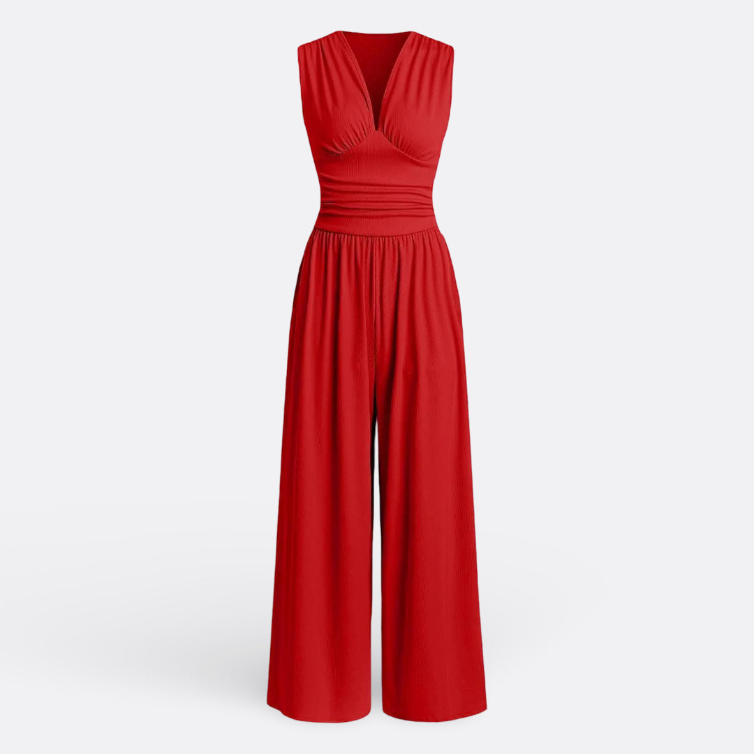 Alice - Chic Sleeveless Jumpsuit with Wide Legs