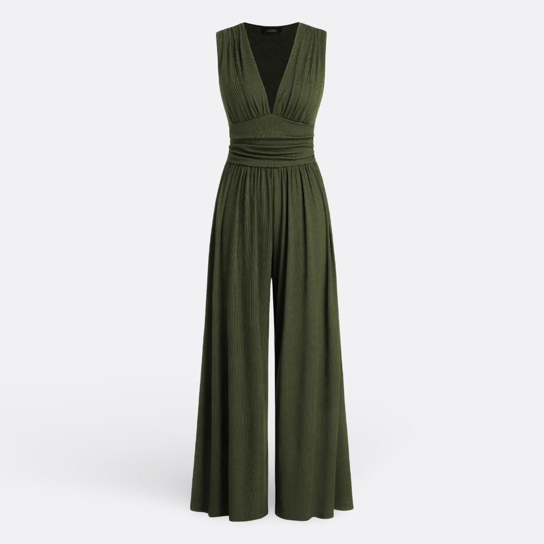 Adèle - Chic Sleeveless Jumpsuit with Wide Legs
