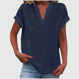 Cara - Comfortable V-Neck Blouse