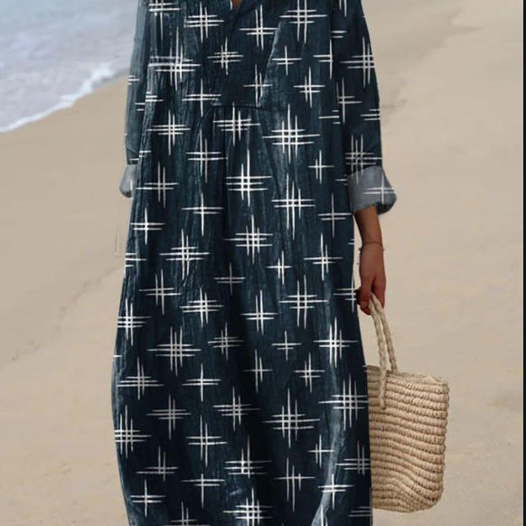 Élodie - Bohemian Dress with Star Print