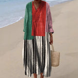 Naomi - Striped Patchwork Dress