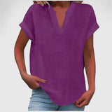 Cara - Comfortable V-Neck Blouse