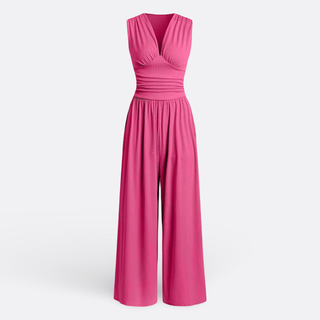 Alice - Chic Sleeveless Jumpsuit with Wide Legs