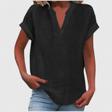 Cara - Comfortable V-Neck Blouse