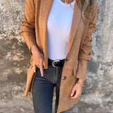 Solange - Long Suede-Look Coat