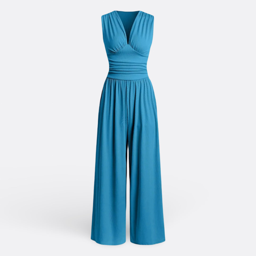 Adèle - Chic Sleeveless Jumpsuit with Wide Legs