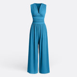 Adèle - Chic Sleeveless Jumpsuit with Wide Legs