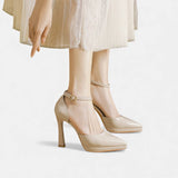Amy Leather Heels
