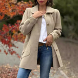 Dahlia - Classic Button-Down Oversized Coat