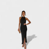 Alana - Long Dress with Pleats