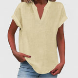 Cara - Comfortable V-Neck Blouse