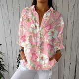 Élodie - Elegant Floral Shirt