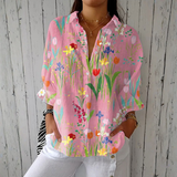 Dahlia - Floral Shirt Tulip Garden