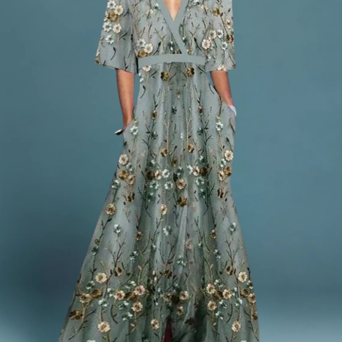 Alexa - Elegant Floral Maxi Dress