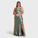Iris - Long Satin Dress
