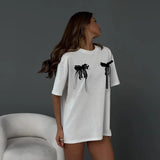 STÉPHANIE - Women Cute & Comfy Bow Tee