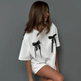 STÉPHANIE - Women Cute & Comfy Bow Tee