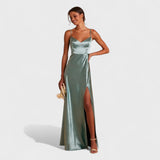 Iris - Long Satin Dress