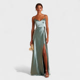 Iris - Long Satin Dress