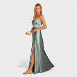 Iris - Long Satin Dress
