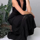 Brigitte - Handcrafted Lace Dress with V-Neckline