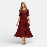 Monique - Lace Dress with Short Sleeves
