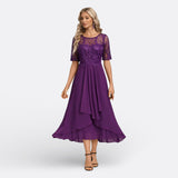 Monique - Lace Dress with Short Sleeves