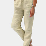Purple Loose Fit Linen pants