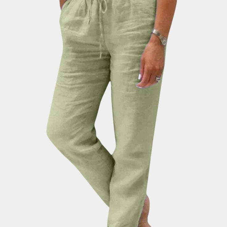 Purple Loose Fit Linen pants