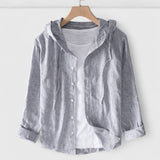 Claire - Elegant Hooded Blouse