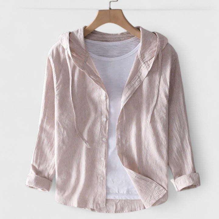 Claire - Elegant Hooded Blouse