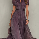Juliette - Vintage Elegant Chiffon Maxi Dress