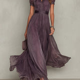 Juliette - Vintage Elegant Chiffon Maxi Dress