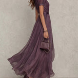 Juliette - Vintage Elegant Chiffon Maxi Dress